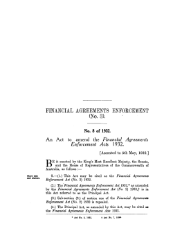 FINANCIAL AGREEMENTS ENFORCEMENT (No. 3).
