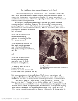 The Significance of the Accomplishments of Lewis Carroll