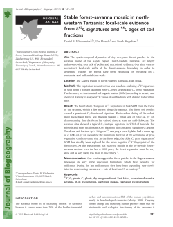 Stable forestsavanna mosaic in northwestern Tanzania: localscale