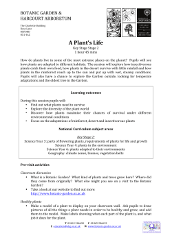 A Plant`s Life - University of Oxford Botanic Garden