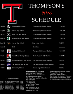 Thompson 2015 schedule