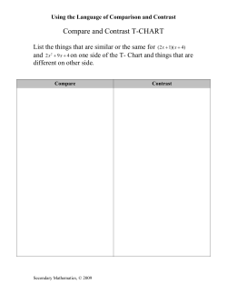 Compare and Contrast T-CHART