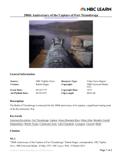 200th Anniversary of the Capture of Fort Ticonderoga