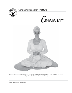 crisis kit - Kundalini Research Institute