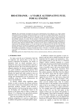 BIO-ETHANOL – A VIABLE ALTERNATIVE FUEL FOR S.I. ENGINE