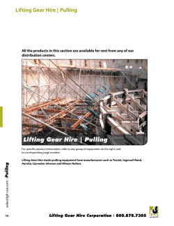 Lifting Gear Hire | Pulling
