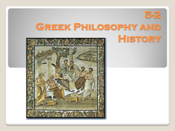 5-2 Greek Philosophy and History