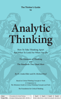 The Thinker`s Guide to Analytic Thinking