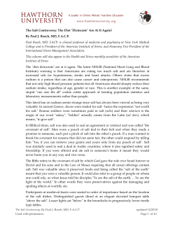 The Salt Controversy - Au Naturale Nutrition