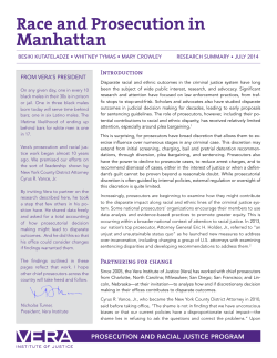 Race and Prosecution in Manhattan