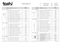 toshi - Preisliste, price list, precios