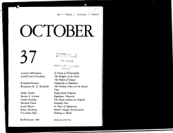 Annette Michelson Andre Leroi-Gourhan Rosalind Krauss Benjamin