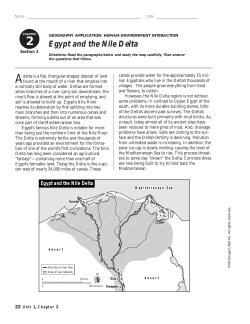 Egypt and the Nile Delta
