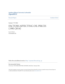 factors affecting oil prices (1985-2014) - OpenSIUC