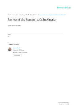 Review of the Roman roads in Algeria