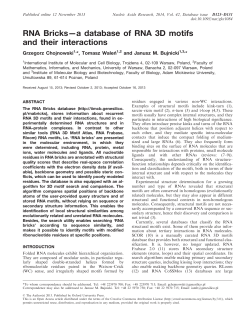 RNA Bricks&mdash;a database of RNA 3D motifs and their interactions