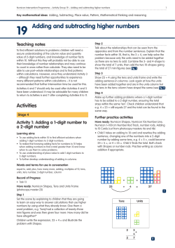 Adding and subtracting higher numbers