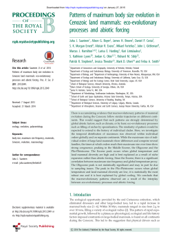 Patterns of maximum body size evolution in Cenozoic land mammals