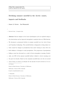 Declining summer snowfall in the Arctic