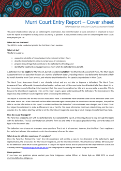 Murri Court Entry Report