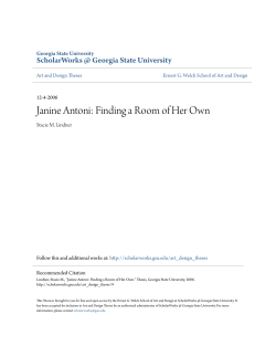 Janine Antoni: Finding a Room of Her Own