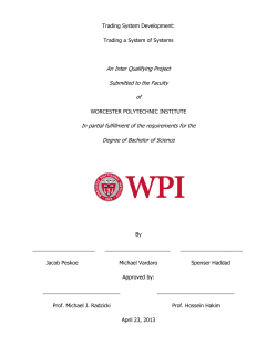 Trading a System of - Worcester Polytechnic Institute
