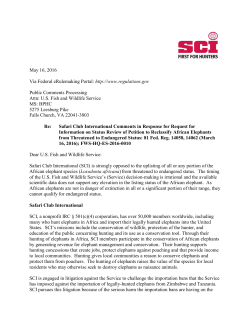 May 16, 2016 Via Federal eRulemaking Portal: http://www