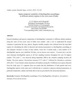 Spatio-temporal variability of dinoflagellate
