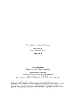 Private School Vouchers in Colombia