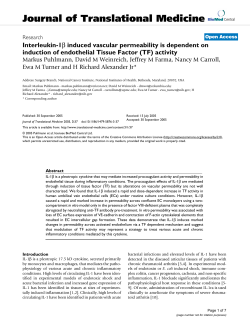 Interleukin-1&beta; induced vascular permeability is dependent on