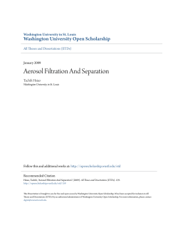 Aerosol Filtration And Separation