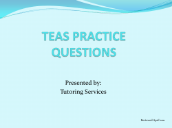 TEAS PRACTICE QUESTIONS