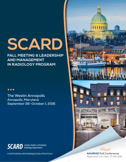 2016 Fall Meeting and Leadership and Management In Radiology