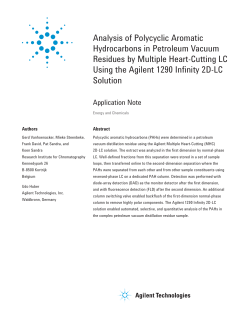 Analysis of Polycyclic Aromatic Hydrocarbons in Petroleum Vacuum
