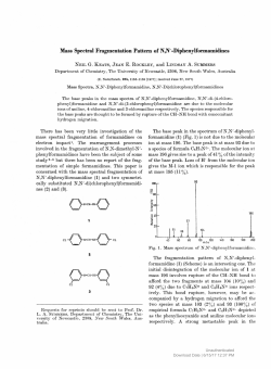 Mass Spectral Fragmentation Pattern of N,N
