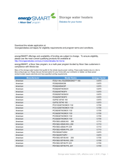 Storage water heaters