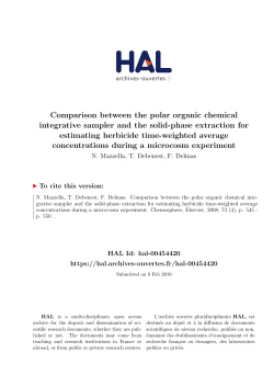 Comparison between the polar organic chemical integrative