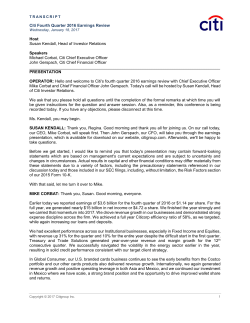 Transcript - Citigroup