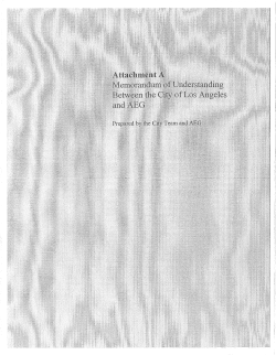 MEMORANDUM OF UNDERSTANDING BETWEEN