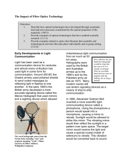 The Impact of Fibre Optics Technology