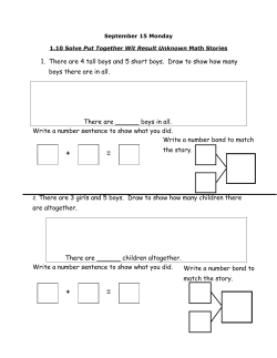 1. There are 4 tall boys and 5 short boys. Draw to show how many