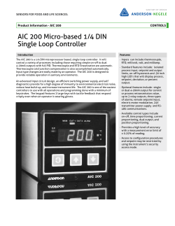 AIC 200 Micro-based 1/4 DIN Single Loop - Anderson