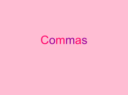 Commas - Northwest ISD Moodle