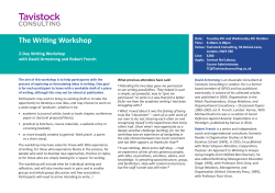 The Writing Workshop - Tavistock Consulting