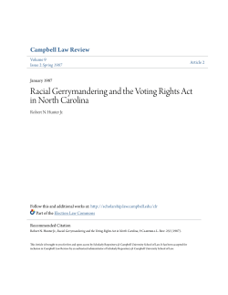 Racial Gerrymandering and the Voting Rights Act in North Carolina