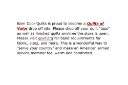 Quilts of Valor - Barn Door Quilt Shop