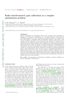 Radio interferometric gain calibration as a complex optimization