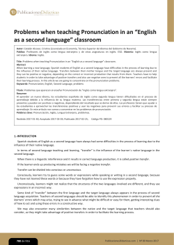 Problems when teaching Pronunciation in an a&Acirc;&bull;&Acirc;&oelig;English as a