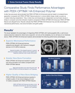 PEEK-OPTIMA HA Enhanced Cervical Fusion Study Overview