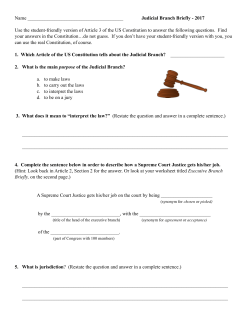 pg. 52 Judicial Branch Briefly